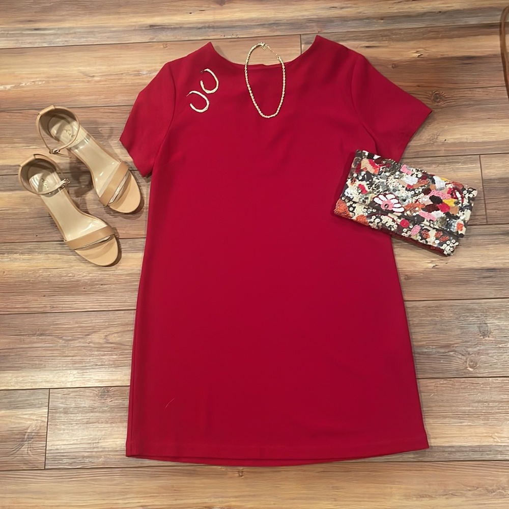 Veronica M Red Shift Dress